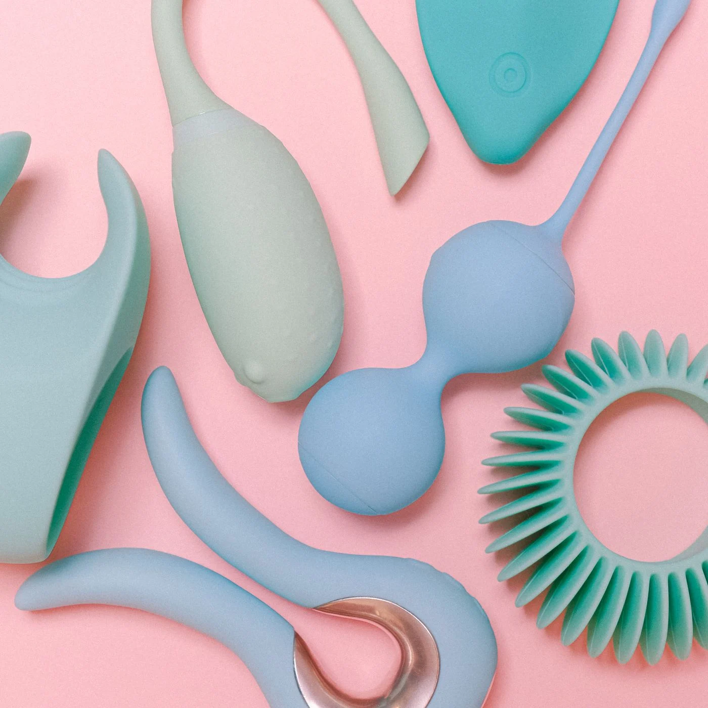 Starter plugs and bead sets in a studio flat lay