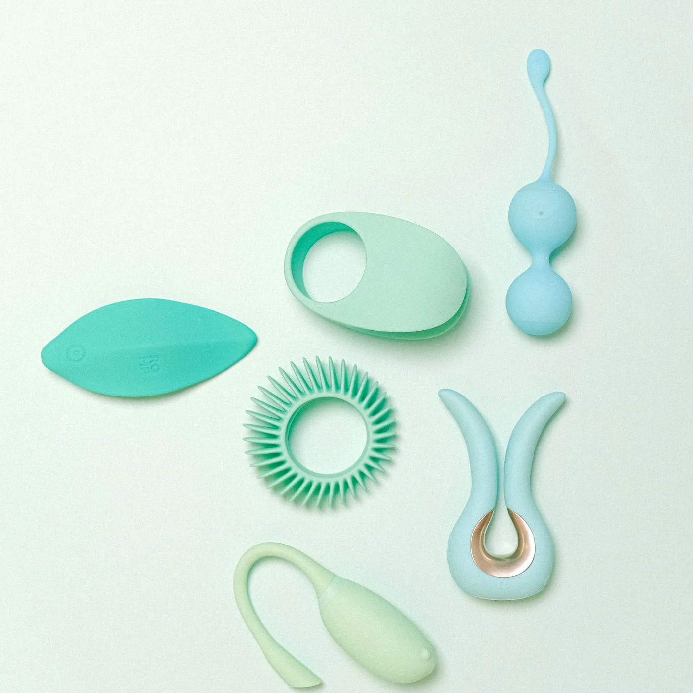 Close detail of a silicone anal toy surface