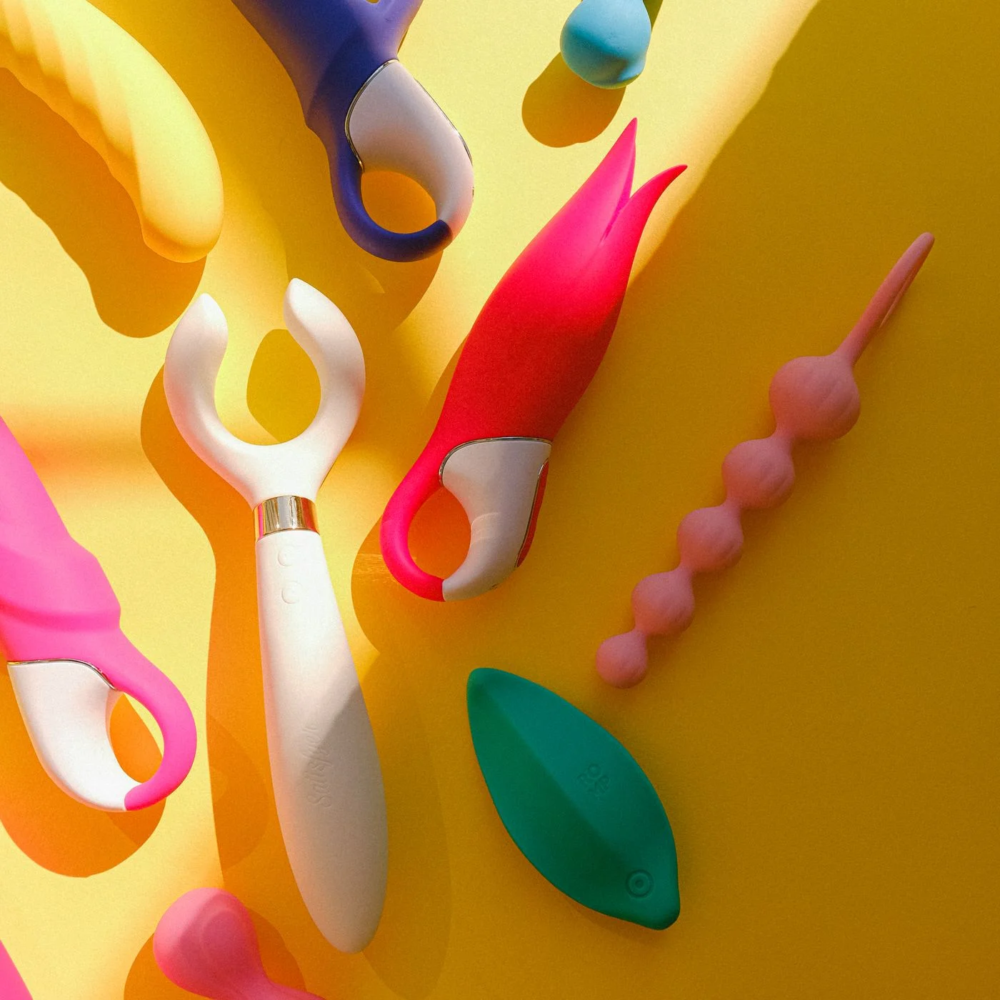 Anal play collection arranged as a premium flat lay